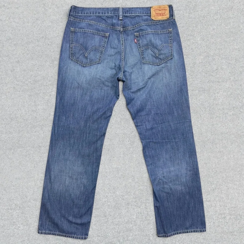 Levis 559 Jeans Mens 36x31 Blue Denim Distressed Relaxed Fit‎ Straight Leg Y2K